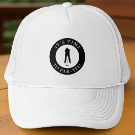 Boné Par Tee Time Funny Men's Golfer For Him