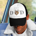 Boné Para O Melhor Presente Personalizado Do Coração Fo<br><div class="desc">Comemore o Pai com este na moda e um camionista de coração que apresenta uma foto personalizada em forma de coração e nomes para crianças. A ousada tipografia do "PAI" enquadra a sua imagem carregada, fazer-a como um presente que ele terá orgulho de vestir. Perfeito para Dia de os pais,...</div>