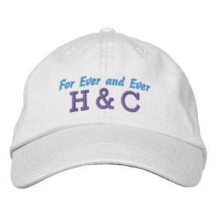 Boné Para Sempre e Sempre Iniciales Personalizadas Azul