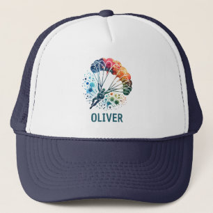 Boné Paracaidista Personalizado Aquarela Colorida