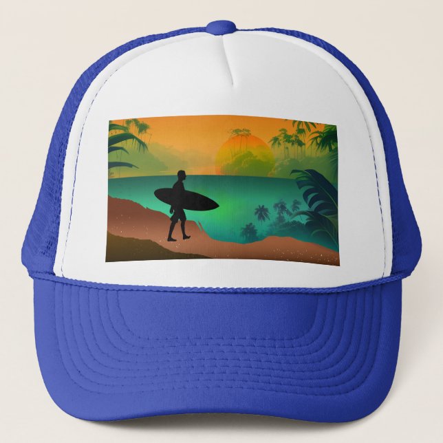 Boné Paraíso oceânico de verão (Frente)