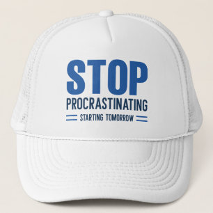 Boné Parar de Procrastinar A Partir De Amanhã