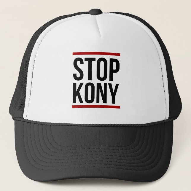 Boné "Pare camisas de T de Kony" (camisetas) e chapéus (Frente)