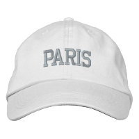 PARIS Bordado Cinza em Branco