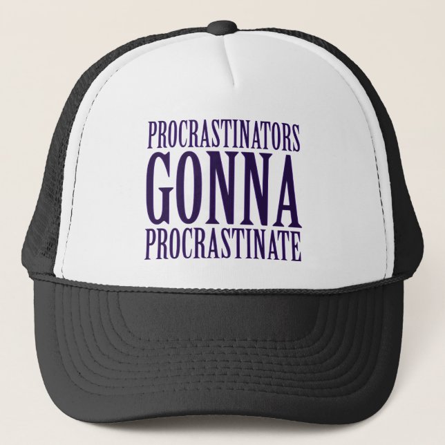 Boné Paródia de Procrastinadores Vão Procrastinar (Frente)