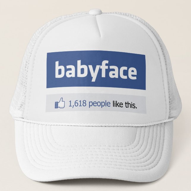 Boné paródia de rede social engraçada da babyface (Frente)