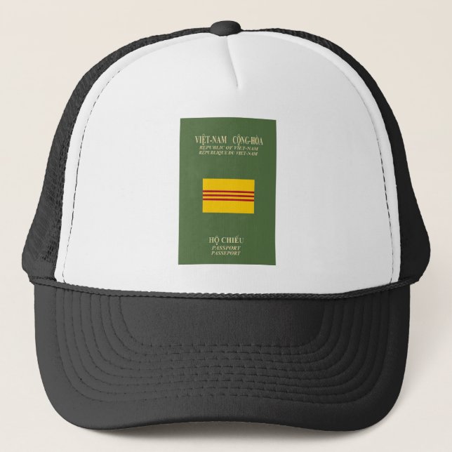 Boné Passaporte vietnamiano - bandeira de Vietnam sul (Frente)