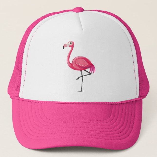 Boné Pássaro Flamingo rosa-89686 (Frente)