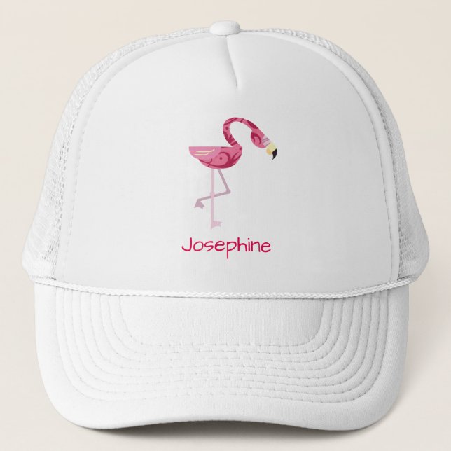 Boné Pássaro Flamingo Rosa Personalizado (Frente)