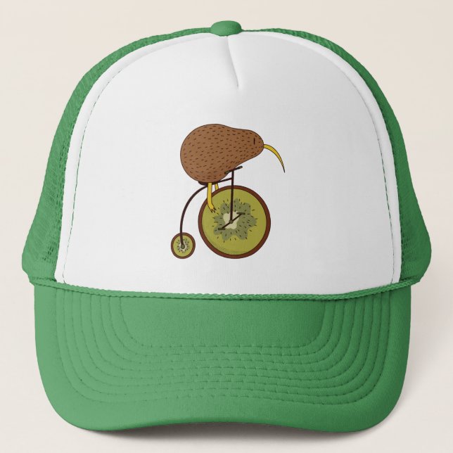Boné Pássaro Kiwi legal na Design Fruta Kiwi (Frente)