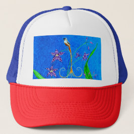 Boné Pássaro Orquídeo do Havaí Feliz