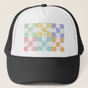 Boné pastel sudoku