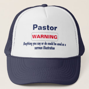 Boné Pastor Adverte Hat Humoroso De Beisebol