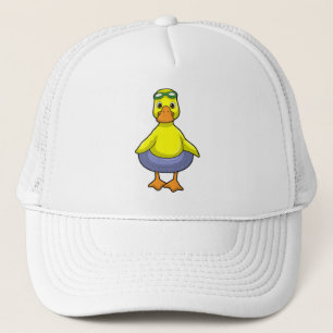 Boné Pato a Nadar com anel de Natação