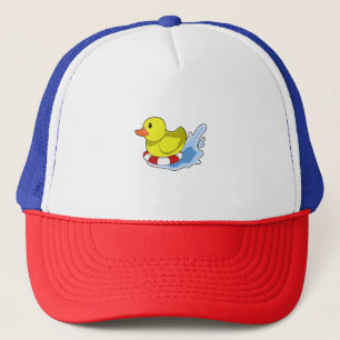 Boné Pato com anel de Natação em água.PNG