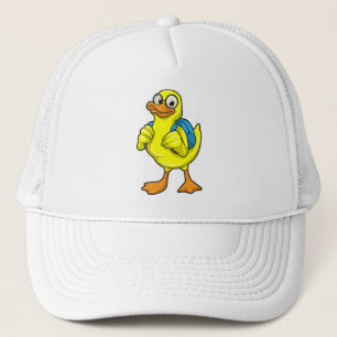 Boné Pato como estudante com mochila