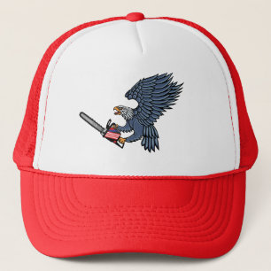 Boné Patriótico Americano, Eagle Chainssee Trucker Hat