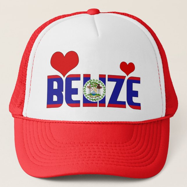 Boné Patriótico Belize Sinalizador Adorável (Frente)