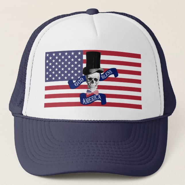 Boné Patriótico da América deus abençoe (Frente)