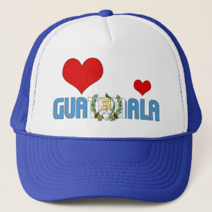 Boné Patriótico Sinalizador Adorável Guatemala Corações