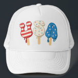 Boné Patriótico USA Love Popsicle<br><div class="desc">Patriótico USA Love Popsicle</div>