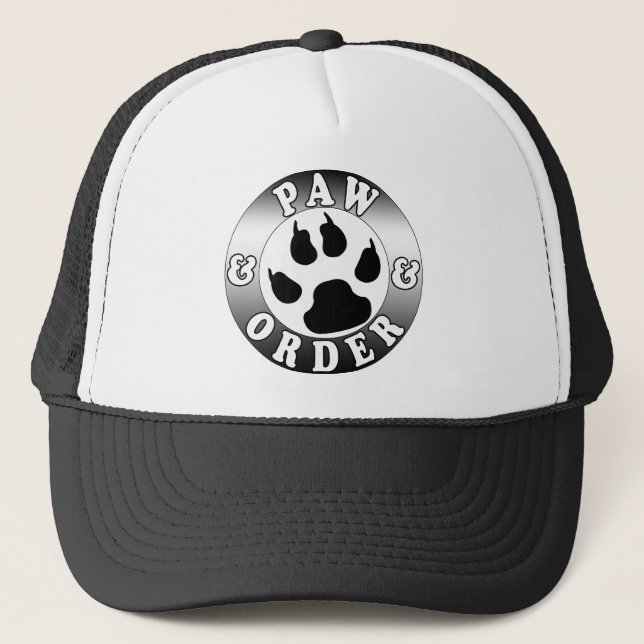 Boné Paw & Ordem Amante de Cachorro Divertido (Frente)