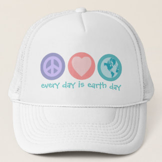 Boné Paz, amor & chapéu da terra (Dia da Terra)