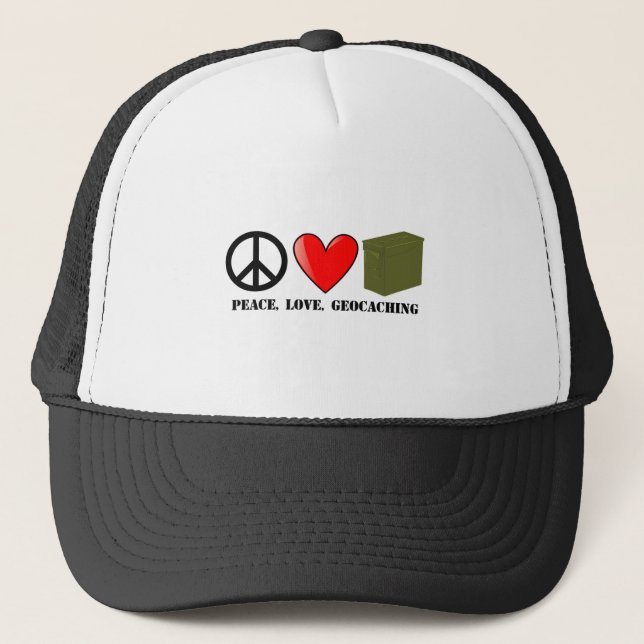 Boné Paz, amor, Geocaching (Frente)