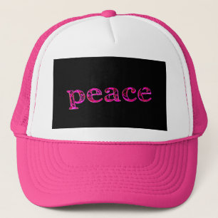 Boné paz cor-de-rosa