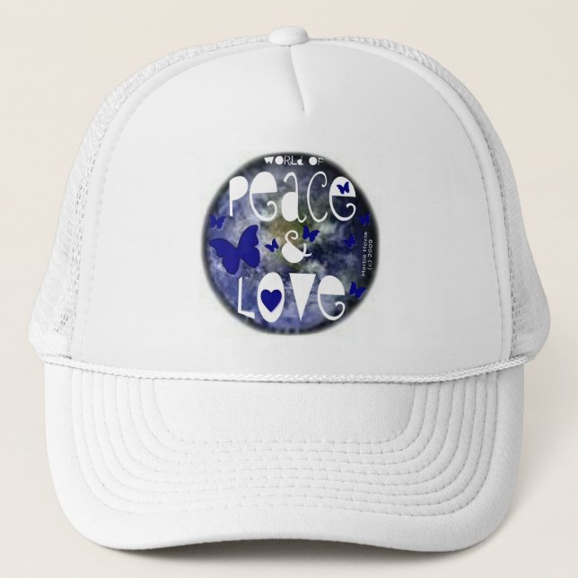 Boné Paz e Amor - Chapéu (Frente)