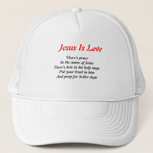 Boné Paz nos chapéus de malha jesus