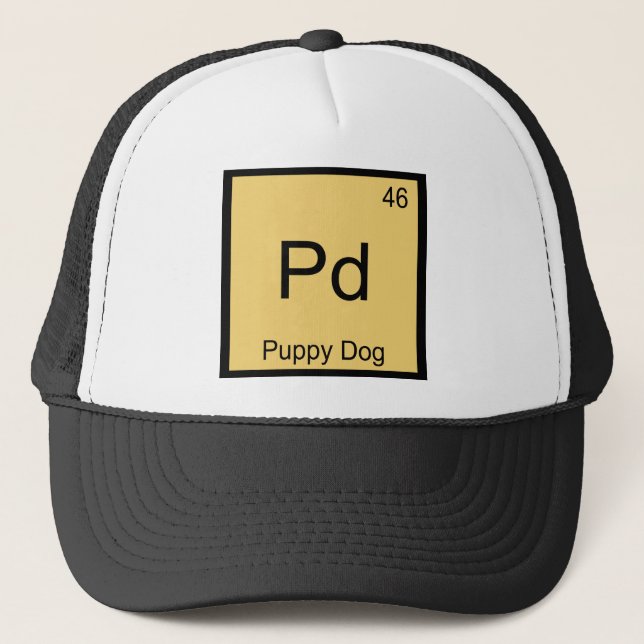 Boné Pd - Cachorro Química Símbolo Elemento Camiseta Di (Frente)