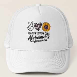 Boné PEACE LOVE CURE Alzheimer