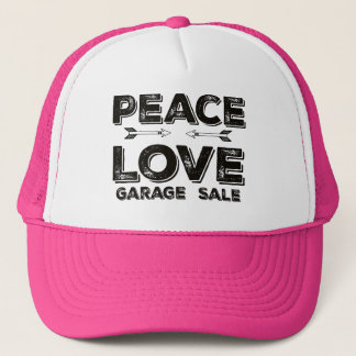 Boné Peace Love Garage Sale Trucker Hat