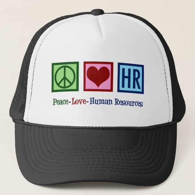 Boné Peace Love Human Resources HR (Frente)