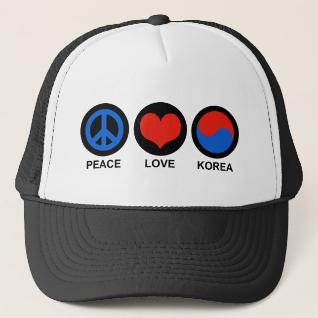 Boné Peace Love Korea (Frente)