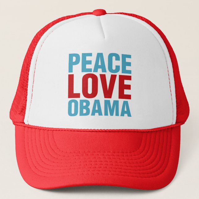 Boné Peace Love Obama (Frente)