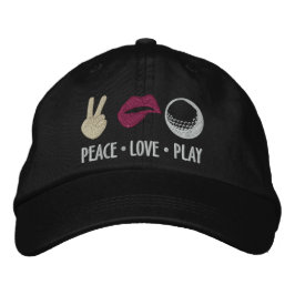 Boné Peace Love Play Golf