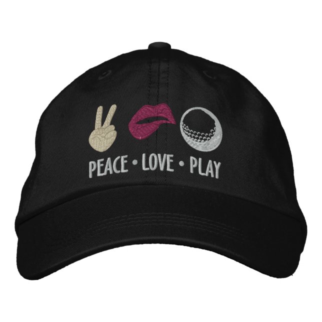 Boné Peace Love Play Golf (Frente)