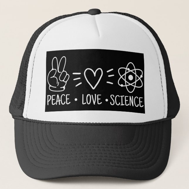 Boné Peace Love Science (Frente)