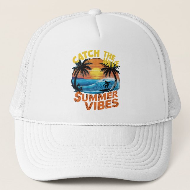 Boné pegar As Ondas Vibrações de Verão (Frente)