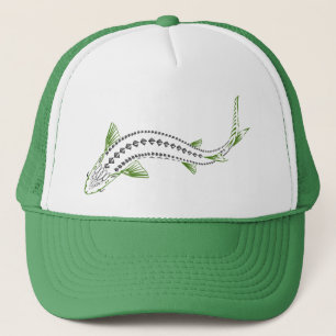 BONÉ PEIXE DE ESTÚGIO DE NADAÇÃO TRIBAL VERDE