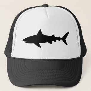 Boné Peixe-tubarão-preto-e-branco Elegante