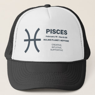 Boné Peixes de Sinal Zodiac/Nome Personalizado