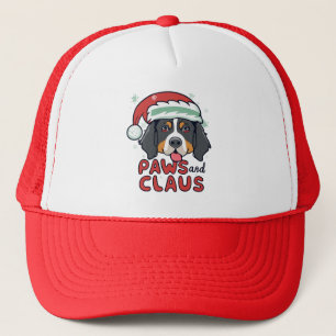 Boné Peixes e Claus - Cachorro Bernês de Natal