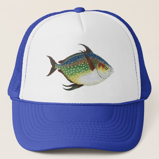 Boné Peixes Tropicais Opaques, Animais Aquáticos Marinh (Frente)