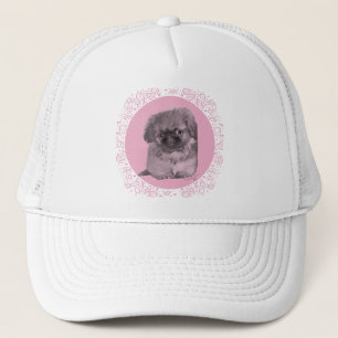 Boné Pekingese Puppy a rosa