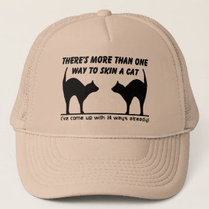 Boné Pele Um Gato Chapéu Engraçado Humor