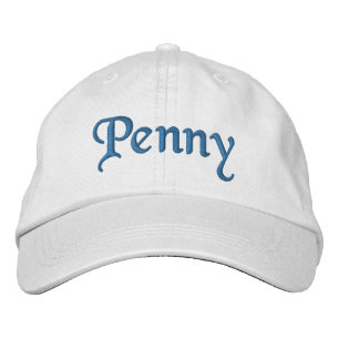 Boné Penny Embroiderado de Baseball / Azul Chapé
