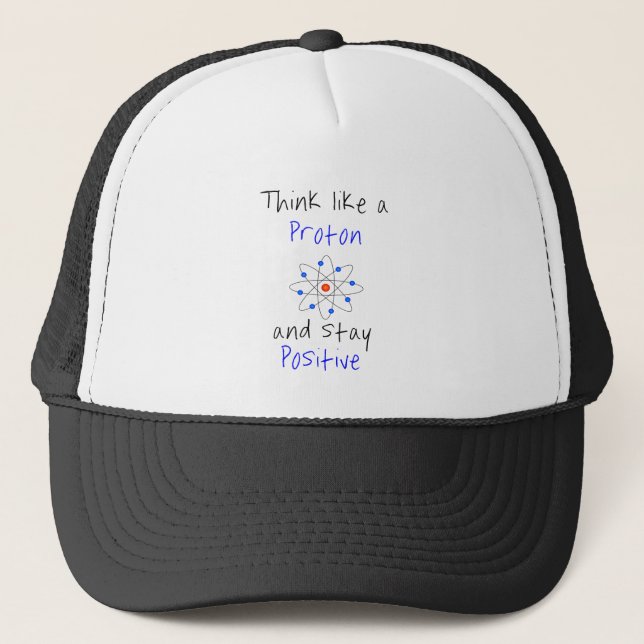 Boné Pense como um próton e fique positivo (Frente)